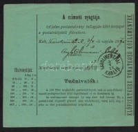 24 db postai szállítólevél belföldi csomagokhoz + 1 db postai utalvány (vegyes minőség)