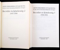 Edelsheim Gyulai Ilona: Becsület és kötelesség. 1-2. köt. Bp., 2000, Európa. Edelsheim Gyulai Ilona és ifj. Horthy István aláírásával. Papírkötésben, jó állapotban.