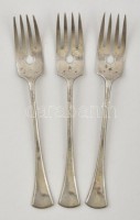 Ezüst(Ag) halvilla, 3 db, jelzett, h: 18 cm, nettó: 138,2 g