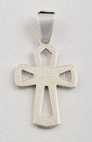 Ezüst(Ag) áttört kereszt függő, jelzett, 3,8x1,9 cm, nettó: 2,9 g