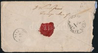 1871 Kőnyomat 15kr ajánlott levélen ,,PEST AJÁNLOTT' - ,,TEMESVÁR AJÁNLOTT' - ,,BUZIÁS' (80.000)