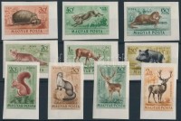 1953 Erdei állatok ívszéli vágott sor (14.000)