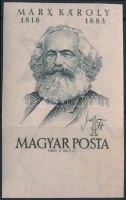 1953 Karl Marx ívszéli vágott bélyeg (8.000)