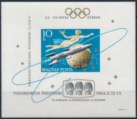 1964 Tudományos űrkutatás vágott blokk (6.500)