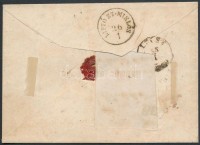 ~1865 10kr ajánlott levélen / on registred cover 'TORNALLYA' + 'RECOM' (hátoldali bélyeg hiányzik / stamp missing from the backside)