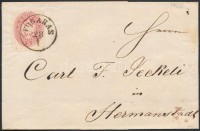 1865 5kr levélen / on domestic cover 'FOGARAS' - 'HERMANNSTADT'