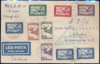 1930 Zeppelin léghajó Balti-tengeri útja levél dekoratív bérmentesítéssel