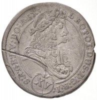 1696K-B 15kr Ag 'I. Lipót' Körmöcbánya (5,66g) T:2-,3 durva karc, ph. /  
Hungary 1696K-B 15 Kreuzer Ag 'Leopold I' Kremnitz (5,66g) C:VF,F scratched, edge error
Huszár: 1429., Unger II.: 1064A.