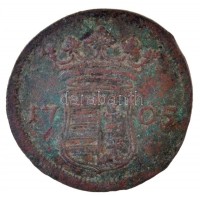 1705. X Poltura Cu 'II. Rákóczi Ferenc' (8,1g) T:2- patina
Hungary 1705. X Poltura Cu 'Francis II Rákóczi' (8,1g) C:VF patina 
Huszár: 1535 Unger II.: 1133.a