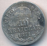 1871GYF 10Kr Ag 'Váltó Pénz' T:2- enyhén hajlott, karc