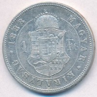 1883KB 1Ft Ag 'Ferenc József / Barokk címer' T:2,2-
Adamo M15