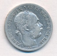 1885KB 1Ft Ag 'Ferenc József / Barokk címer' T:2-,3
Adamo M15