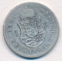 1891KB 1Ft Ag 'Ferenc József / Fiume címer' T:2-,3 karc
Adamo M15