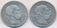 1893KB-1894KB 1K Ag 'Ferenc József' (2x) T:2-
Adamo K5.1