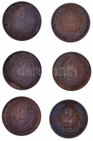 1895KB-1914KB 2f Br (6xklf) T:2-3 ph., patina 
Adamo K2