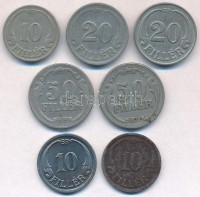 1926. 10f Cu-Ni + 20f Cu-Ni (2x) + 50f Cu-Ni (2x) + 1940. 10f Fe + 1941. 10f Fe T:2,2-,3