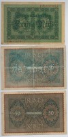 Német Birodalom / Weimar Köztársaság 1908-1920. 9db-os bankjegy tétel T:III,III-
German Empire / Weimar Republic 1908-1920. 9pcs of banknotes C:VF,F