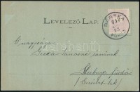 1899 ,,BÁRTFA FÜRDŐ' levelezőlap
