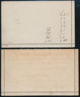 1893-1897 2 db magyar-horvát 5kr zárt levelezőlap kármin és téglavörös színben, kétnyelvű bélyegzéssel / 2 Hungarian-Croatian 5kr PS-cover cards in different colours