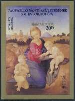 1983 Festmények (XXI.) - Raffaello vágott blokk (4.500)