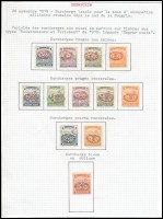 Debrecen I. 1919 Különlegességek, kiadatlan bélyegek, fordított felülnyomások, összesen 12 db bélyeg vizsgálat nélkül
