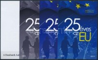 2017 25 éves az EU 4 db-os emlékív garnitúra azonos sorszámmal (003)