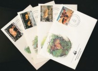 1985 WWF: Zebra-bóbitás antilop sor Mi 881-884 + 4 FDC