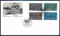 1992 Háború négyestömb Mi 1330-1333 díszcsomagolásban + FDC-n