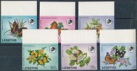 1984 Virágok és lepkék 6 klf vágott érték