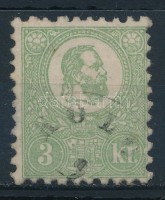1871 Kőnyomat 3kr jó minőségű bélyeg (120.000)
