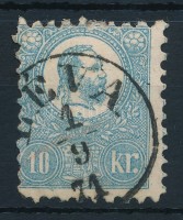 1871 Kőnyomat 10kr ,,LÉVA' (22.000) (foghibák / short perfs)