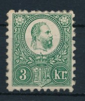 1871 Réznyomat 3kr (25.000) (javított gumi / repaired gum)
