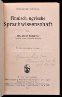 Dr. Josef Szinnyei: Finnish-ugrische Sprachwissenschaft.(Dr. Szinnyei József: Finnugor nyelvészet.) Sammlung Göschen. Berlin-Leipzig,1922, Walter de Gruyter&Co. Második, javított kiadás. Kiadói egészvászon-kötés, ceruzás