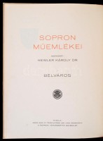 Heimler Károly: Sopron belvárosa. Sopron műemlékei I. kötet. Csányi Károly előszavával. Becht Rezső és Mihály Ernő Dr. közreműködésével sajtó alá Heimler Károly Dr. Sopron, 1939, Soproni Városszépítő Egyesület,