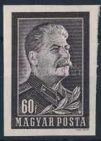 1953 Sztálin-gyász vágott bélyeg (6.000)