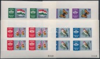1961 Nemzetközi Bélyegkiállítás, Budapest (I.) vágott ezüst kisív sor azonos sorszámmal (20.000)