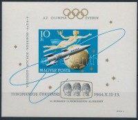 1964 Tudományos űrkutatás vágott blokk (6.500)