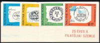 1972 Bélyegnap (45.) vágott ívszéli sor,  ívszéli felirattal
