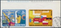 1973 Katona bélyeggyűjtők nemzetközi kiállítása ívsarki vágott szelvényes bélyeg (3.000)