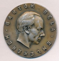 DN 'Bartók Béla emlékérem' ezüstözött Br érem (60mm) T:2 kopott ezüstözés
