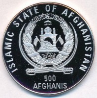 Afganisztán / Iszlám Állam 1998. 500A Ag 'Ázsia faunája - Marco Polo argali' T:PP fo.
Afghanistan / Islamic State 1998. 500 Afghanis Ag 'Fauna of Asia - Marco Polo Sheep' C:PP spotted
Krause KM#1034