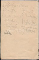 1920 'Díszebéd Horthy Miklós Magyarország kormányzójának tiszteletére 1920. III. 7., a Fővezérség tisztikara', érkeserűi Balogh Barna (?-?) ezredes, dandárparancsnok részére dedikált műsoros étlap az első és az utolsó oldalon