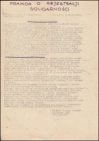 1980 Gdańsk-i hajógyári sztrájk iratai, 7 db / Gdańsk, strike ducuments