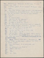 Vaszary János (1899-1963) cím nélküli, három felvonásos színdarabjának kézirata végig magyar nyelven. Összesen 64 beírt oldalon / Autograph play manuscript from Janos Vaszary in Hungarian