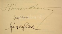 Hóman Bálint és Szekfű Gyula: Magyar történet térképek. Bp., 1936. Kir. Magyar Egyetemi Nyomda. Hóman Bálint, Szekfű Gyula és a térképeket készítő Gegely Endre saját kezű aláírásával. 6p.+  51t. Kiadói aranyozott