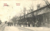 Eszék, Osijek, Esseg; Vasútállomás, gőzmozdony / Kolodvor / Bahnhof / railway station, locomotive