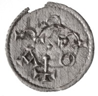 1162-1172. Denár Ag 'III. István' (0,17g) T:1-,2 ph. / 
Hungary 1162-1172. Denar Ag 'Stephen III' (0,17g) C:AU,XF edge error
Huszár: 127., Unger I.: 84.