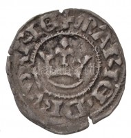 ~1384. Féldenár Ag 'Mária' elő- és hátlapja megegyezik a Huszár: 569. denárral (0,28g/11-12mm) T:2 kis rep. / 
Hungary ~1384. Half Denar Ag 'Maria' obverse and reverse identical with the 569. Denar in the Huszár catalogue (0,28g/11-12mm)