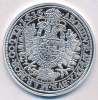 DN 'Magyar tallérok utánveretben - II. Mátyás tallérja 1616' Ag emlékérem tanúsítvánnyal (20g/0.999/38,6mm) T:PP