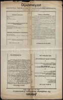 1865 Díjszabályzat egylovas bérkocsik (comfortablik) számára, magyar és német nyelven, 4 p.